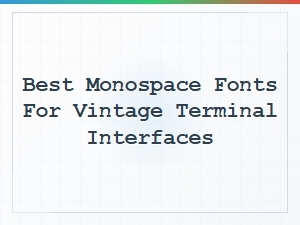 Best Monospace Fonts for Vintage Terminal Interfaces
